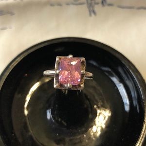 Silver and Pink Ring